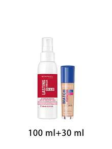 Rimmel 【組合組】Lasting Finish Fix & Go 定妝噴霧 100ml + Match Perfection 粉底液 經典米色 201 Cool 30ml - 持久妝效+201 經典米色 - 查看 2