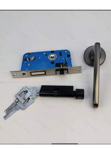 1 Set Split Metal Door Lock With Lock Body And Lock Cylinder Or 2 Handles, 3 Keys, Suitable For Bedroom, Room, Study Interior Door Installation, Easy Installation With Indoor Security - A - View 4