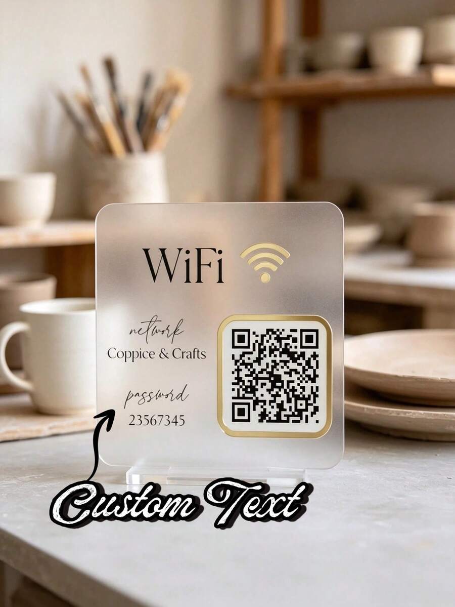 Custom Commercial Acrylic QR Code Signage, Clear Image With Long-Lasting Color, Suitable For Indoor And Outdoor Use, Can Be Made Into Payment Codes, Store QR Codes, Supports Customized Graphic And Text Designs, Wear-Resistant, Stain-Resistant, Easy To Clean, Ideal For Restaurants, Studios, Market Stalls - Multicolor - View 1