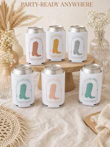Manchon isotherme personnalisé pour boisson de mariée avec texte, manchon isotherme portable pour boisson, convient pour les événements d'enterrement de vie de jeune fille. Cadeau idéal pour les rassemblements pré-mariage des filles et les cocktails en plein air, souvenir unique rempli de doux souvenirs de mariée. - Multicolore - Voir 7