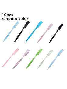 10pcs Mini Pet Grooming Brush Set, Hamster Mini Comb, Random Color Compact Plastic Comb, Small Pet Mini Grooming, Fun Design And Vibrant Colors, Soft And Anti-Tangle, Suitable For Hamsters, Guinea Pigs, Rabbits, Ferrets - Soft Anti-Tangle Hair Cleaning Comb, Used For Small Animal Care, Daily Grooming, Cage Cleaning And Detangling, Perfect For Daily Grooming And Cleaning, Ideal Choice For Small Animals, Pet Supplies - Multicolor - View 10