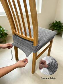 1pc Non-Slip Chair Cover, Soft Plaid Pattern, Elastic Chair Slipcover, Suitable For Office And Home Chairs, Beautiful High Elasticity Soft, Replace Old Surface, Protect Chair, Beautify Home - Multicolor - View 7