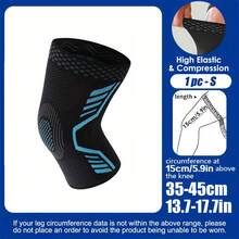 AA MASEDA 1pc High Elasticity Knee Support, Compression Wrap For Knee Joint Support, 3D Knitted Fabric - Breathable And Comfortable, Suitable For Men And Women Running, Basketball, Fitness, Exercise - Black - View 13