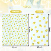 Summer Lemon Guest Napkins Summer Disposable Dinner Napkins Blue Stripe Yellow Lemon Paper Hand Towels For Bathroom Home Party Table Supplies - Style 1 - View 9