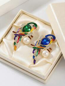 Fashion Parrot Brooch, Suitable For Party Wear, Funny Goose Brooch, Interesting Briefcase Goose Brooch, Suitable For Jacket And Backpack - Green - View 4