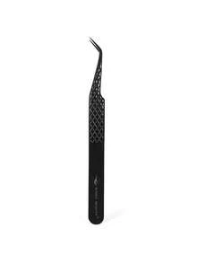 1pc Precision Eyelash Extension Tweezers, Stainless Steel Ultra-Hard Black Anti-Static Lash Tool For Isolation, Picking And Professional Salon Use, Winky Beauty - Black - View 9