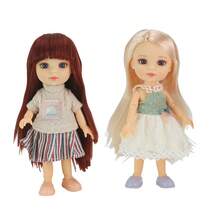 Set Boneka Anak Perempuan 4-in-1, Hadiah Pesta Anak Perempuan, Boneka BJD 6 Inci, Boneka Sendi dengan Berbagai Pakaian, Hadiah untuk Anak-anak, Hadiah Koleksi - 4 boneka - View 7