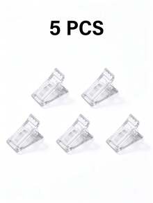 TOMICCA 5/10/20pcs Of 6 Colors Nail Clips, Quick Construction Of Nail Shape Tips, Nail Clip Finger Extension Tool, Use For Quick Molding Glue, Crystal Extension Glue Fake Nail Mold Fixing Clip, DIY Nail Tool - Multicolor - View 13