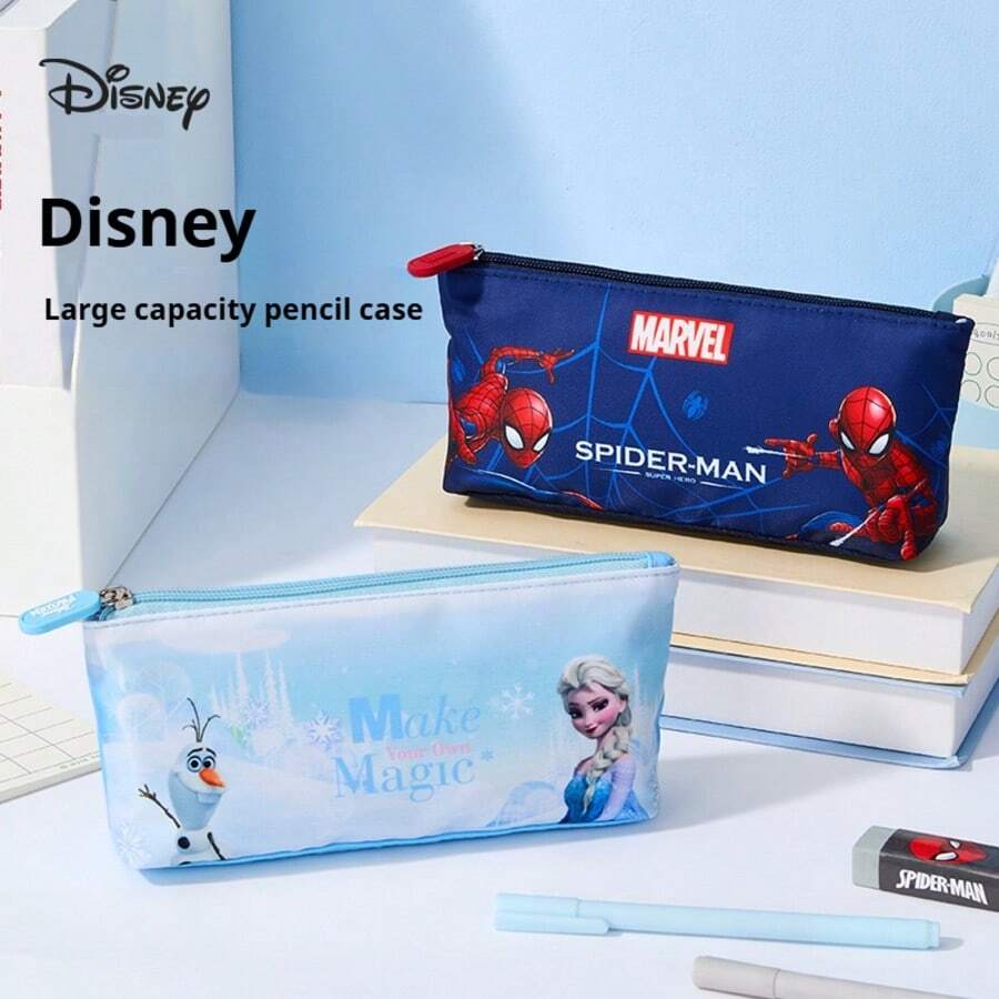Disney Large Capacity Stationery Storage Bag Student Wear-Resistant Dirt-Resistant Pencil Case Boy Multi-Function Spider-Man Stationery Bag Cartoon Pencil Box - Single Piece - View 1