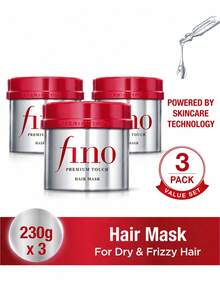 Fino 3件組 Premium Touch 護髮膜 230g，修復滋養乾枯受損髮質，深層保濕沖洗式護理，減少毛躁與分叉，打造柔順強韌亮澤秀髮，觸感柔軟，旅行必備，送給媽媽的禮物 - 正裝 - 查看 1