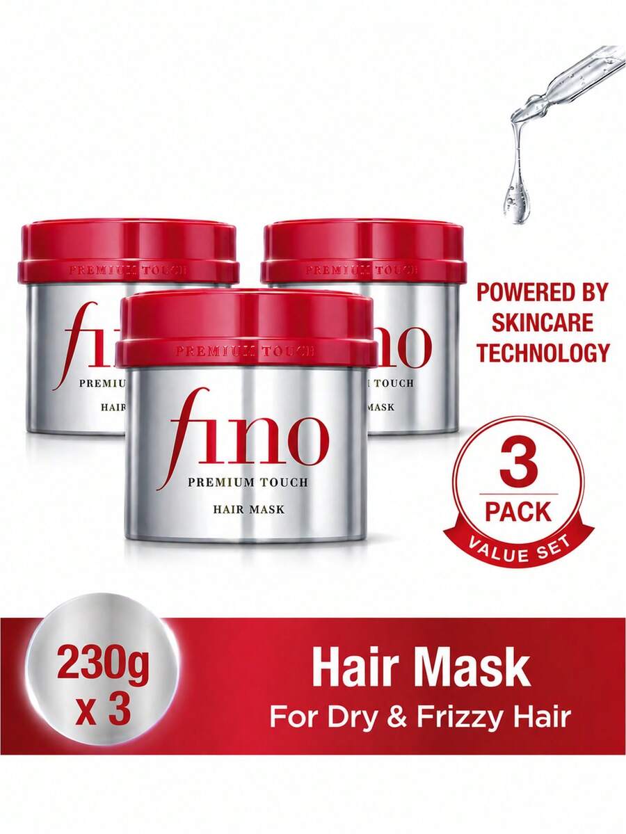 Fino 3件組 Premium Touch 護髮膜 230g,修復滋養乾枯受損髮質,深層保濕沖洗式護理,減少毛躁與分叉,打造柔順強韌亮澤秀髮,觸感柔軟,旅行必備,送給媽媽的禮物 - 正裝 - 查看 1