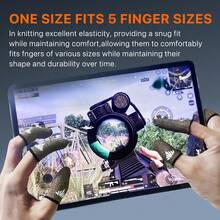 4 Sets New Upgraded Silver Fiber Gaming Finger Sleeves, Ultra-Thin Breathable Thumb Sleeves, Suitable For All Touchscreen Gaming Devices, Smooth Touch Control, Reduces Finger Sweat, With Metal Storage Box - Multicolor - View 9