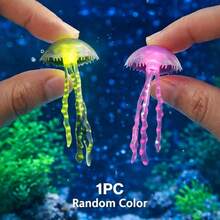Artificial Fluorescent Jellyfish Aquarium Decoration, Soft Silicone Floating Ornament, Fish-Friendly Material, Lifelike Design, Floats Freely With Water Flow - A - View 8