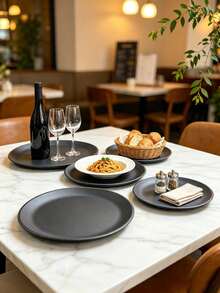 Premium Stainless Steel Cake Plate, Minimalist And Elegant, Suitable For Home Use, Ideal For Afternoon Tea, Desserts, Snacks, Pastries Display And Fruit Serving - Black - View 9