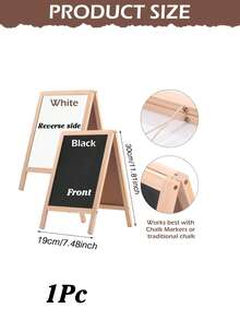 1pc 7.5"X12"/10"X16" Blank Black Frame Chalkboard Sign, DIY Tabletop Menu Board, Wedding Information, Suitable For Wedding Table Decor, Birthday Party, Family Gathering - Multicolor - View 14