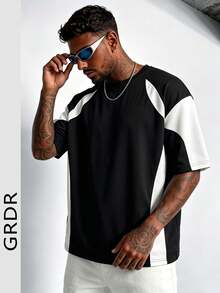GRDR Men's Fashion Short Sleeve T-Shirt | Exquisite Design | Summer Essential | Easy To Match | Show Your Style - Black - View 3