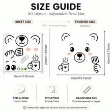 Cute Black Cartoon Refrigerator Sticker,Self-Adhesive Fridge Decal, Kitchen Wall Sticker For Home Decoration, Birthday Graduation Festival Decor Gift,Removable Vinyl Cute Stickers For Home Cabinet Appliance DIY Decoration - Smile Line - View 8