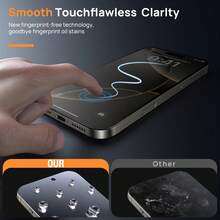 RQVQJ 3Pcs Privacy Protection Full Screen Tempered Glass Compatible With IPhone 17 16 15 14 13 12 11 Pro Max X XS XR 16 15 14 Plus 17e 16e Protector Protect Screen Anti Peeping Full Screen Phone Protective Film Clear Protective Cover Glass Film - Black - View 8