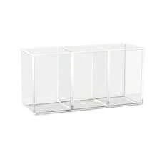 1-Compartment Tableware Storage Box With 3 Dividers, Transparent Organizer Box For Makeup Brushes, Desk Stationery, Forks, Spoons And Knives, Suitable For Party, Kitchen Countertop Storage, Back To School Supplies - Multicolor - View 10