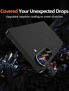 1pack - Durable And Shatterproof Camera Lens Protector, Smooth And Fingerprint-Resistant, Suitable ForSamsung S26 Ultra/S24 Ultra/S25 Ultra/S23 Ultra/S23 Series. All-In-One Armor Camera Protector, Phone Accessory, Compatible With Phone Cases, Black. - Black - View 4