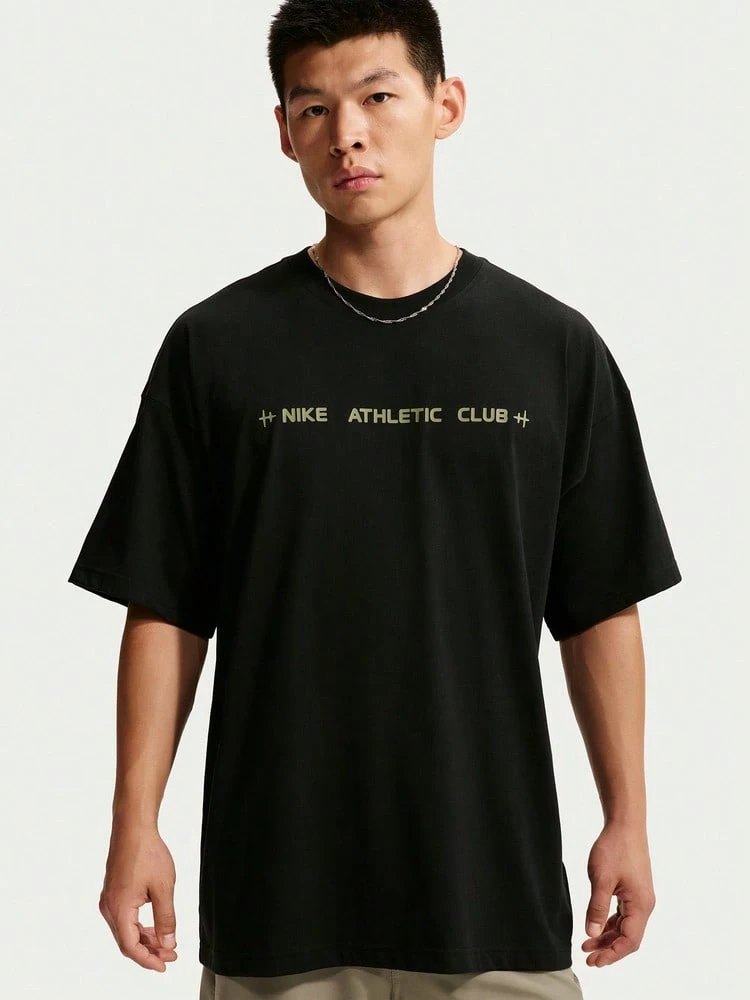 Nike Kaos Rajut Lengan Pendek Tanpa Kerah Pria AS M NK TEE OS NAC TIM6140-010 - Hitam - View 1