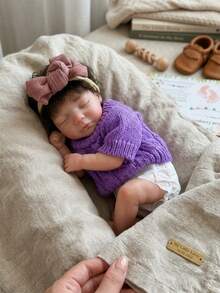 10 Inch Soft Touch Silicone Reborn Baby Girl With Rooted Hair Newbonr Baby Doll For Birthday Gift(Anatomically Accurate) - Silicone Doll - View 5