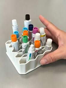 Storage Box, Multi-Layer Vertical Storage Rack, Sturdy With Compartments, Makeup Brush Drying Rack, Space-Saving, Cosmetic Storage, Makeup Brush Storage Box, Home, Office, Clinic, Pharmacy, Christmas Gift, Mother's Day Gift, Simple Assembly Required, Medical Storage Essential, Home Must-Have - Multicolor - View 8