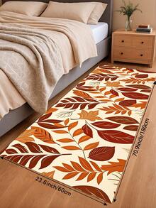 1/2pcs Vintage Thanksgiving Pumpkin & Maple Leaf Pattern Diatomaceous Earth Bath Mat, Super Absorbent, Non-Slip, Perfect For Bathroom, Kitchen And Dining Room, Quick Dry, Machine Washable, Ideal Home Decor And Bathroom Mat Gift - Multicolor - View 10