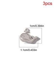 3pcs Stainless Steel PVD Plated Marine Life Pendants Dolphin Crab Starfish Shell Charms Pendant For DIY Jewelry Making Accessories - Pendant - View 25