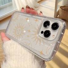 Abstract Sun Pattern Liquid Silicone Phone Case, Jewelry-Like Exquisite, Full Protection, Shockproof & Anti-Drop, TPU Soft Material, Compatible With IPhone 13/11/17/16/14/15/15 Pro/15 Plus/15 Pro Max/7 Plus/8 Plus/X/Xs Max/Xr/11 Pro/12 Pro/13 Pro/14 Pro/12 Mini/13 Mini/11 Pro Max - Multicolor - View 2