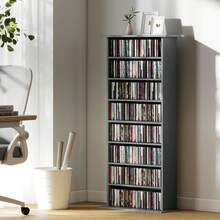 HOMCOM Racks à CD & DVD - Gris - Voir 3
