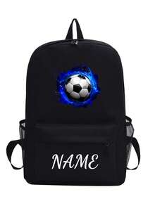 This Spacious And Lightweight Soccer Print Backpack Is Perfect For School, Work, And Leisure. It Features Adjustable Shoulder Straps And... - Multicolor - View 36