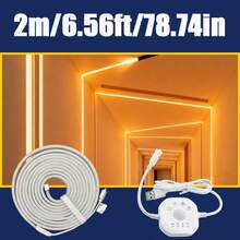 Acosh Neon 暖白色感應燈條定時器-120° 360°可旋轉小夜燈,USB供電,可彎曲燈條,適用於樓梯、臥室、派對、廚房、電視及其他場地,時尚燈條 - 暖白光 - 查看 11