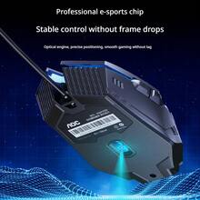 AOC KM410 Gaming Wired Keyboard & Mouse Combo RGB Lighting Mechanical Feel 104 Keys Office Computer Keyboard Set Ergonomic Design - View 7