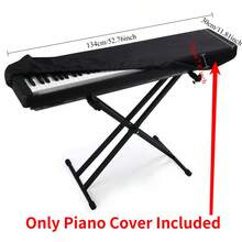 Electronic Keyboard Dust Cover For Piano Enthusiasts, 61/88 Keys Universal Fabric Body Cover And Storage Cover - A - View 7