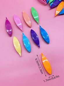 9pcs Colorful Small Eye Shuttle, Handmade Weaving Practical Tool, Suitable For Handmade Lace Knitting, Lace Accessory DIY Making, Easy To Operate For Beginners, Essential Knitting Accessory For Handmade Creation - Small Phoenix Eye Shuttle - View 11