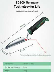 BOSCH Gardening Shovel With Soft Non-Slip Ergonomic Handle, Suitable For Planting, Transplanting, Moving, And Leveling Soil - Gardening Gift - Multicolor - View 13