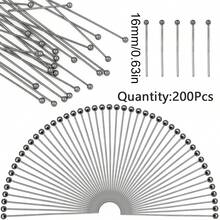 200pcs 16-40mm Iron Alloy Ball Pins, Handmade DIY Jewelry Bracelet Necklace Phone Car Hanging Keychain Material Accessories - Crochet Hook - View 36