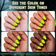 Beetles 1PCS 15ML Halloween Glow In The Dark Gel Nail Polish, Neon Lemon Yellow Soak Off UV LED Gel For Pumpkin, Flame, Slime & Spooky Nail Art - 1PCS 15ML Halloween Glow in the Dark - 查看 6