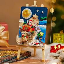 Seri Hadiah Natal, Set Mainan Balok Susun Anak-Anak, Alas Balok Susun Lembut, Balok Partikel Mikro, Bahan ABS. Termasuk: Santa Claus, Pohon Natal, dan Berbagai Elemen. Kemasan Kotak Hadiah, Lebih Cocok untuk Dihadiahkan. - MultiWarna - View 10