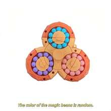 1pc Cool 2-In-1 Gyro Magic Bean Toy, An Interactive Double-Sided Puzzle Game That Helps Improve Focus, Enhance Attention, Stimulate Imagination, And Fine Motor Skills. - Multicolor - View 8
