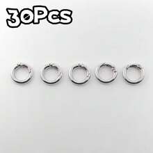 10/20/30 Pcs Flat Trigger Snap Rings O-Rings, Metal Keychain Rings, Used For Keychains, Bags, Wallets Round Clips - Keychain Hooks Replacement Keyring Lanyard DIY Crafts - Multicolor - View 16