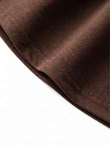 Buzzelle 1pc Women's Solid Color Asymmetrical Asymmetric Shoulder Sleeveless Top, Asymmetric Hem, Business Casual, Street Fashion, Summer Brown - Brown - View 7