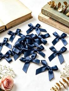 (50pcs/Pack) 4cm Ribbon Bows, Multiple Colors Available, Suitable For Gift Decoration And Hair Clip/Headband Making, Valentine's Day Gift - Plain Bow - View 7