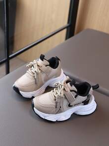 1 Pair Kids' Sports Shoes New Boys' Chunky Sneakers Summer Style - Khaki - View 2