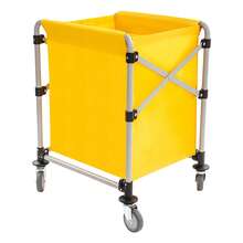 YUNRUX Laundry Basket With Wheels, Compact Rolling Laundry Cart, Laundry Trolley - Yellow - View 6