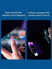 2 pcs Pelindung Layar Anti-Intip 28° Kompatibel dengan iPhone 18 Pro/18 Pro Max/17 Pro Max/17/16 Pro Max/16 Plus/16/15 Pro Max/14/13/12/11/X/XS/XR/XS Max, Cakupan Penuh Privasi, Sensitif Sentuhan, Tahan Gores - Hitam - View 6
