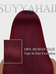SUYYA 無縫皮膚髮束黏膠膠帶 100% 真人 Remy 人髮 漸層色直髮接髮 沙龍品質 女款 - S99J - 查看 2