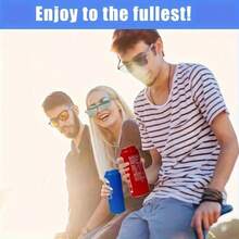 Silicone Beer Can Sleeve - Conceals Beer, Looks Like Soda Can, Fits 12/16 Oz (355ml/500ml) Beer/Soda Cans - Suitable For Outdoor Picnics, Concerts, Travel, Parties, Camping, Summer Sports Events, Football Games, Holiday Gifts - Multicolor - View 6
