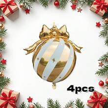 Christmas Bow Hanging Balls, Red, Green, Gold, Multi-Color Options, Festive Color Palette, Suitable For New Year, Christmas Home Decor, Yard Decor, Party Decor - Bow Tie Hanging Ornament - View 12